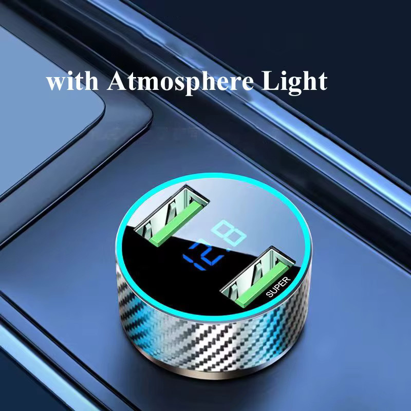 UYUXIO 2-in-1 USB-Autotelefon-Ladegerät-Adapter mit Spannungsanzeige und USB-C für iPhone 16 15 Pro Max, Samsung und OnePlus - Bild 5