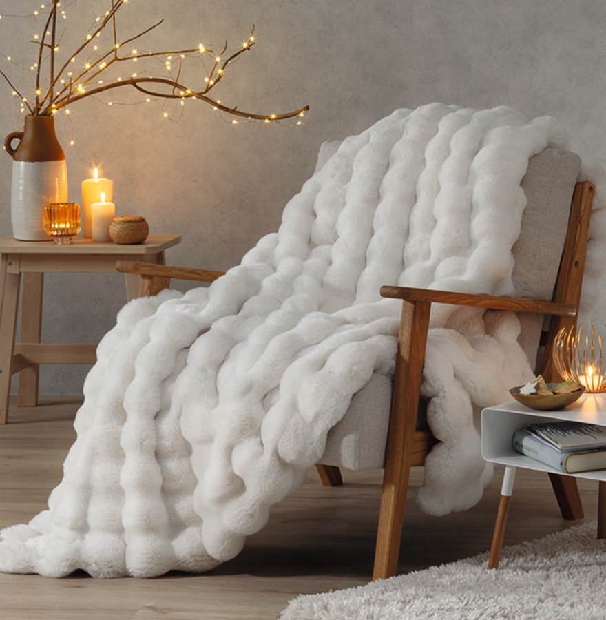 Cosy Webpelzdecke Felldecke Kuscheldecke von STAR HOME in Creme, B/T: 150 x 200 cm - Bild 1
