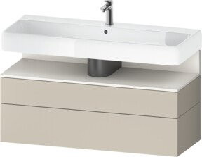 Duravit Waschtischunterschrank Qatego in Weiß Matt mit integrierter Beleuchtung und internen Schubladen, Wandmontage, B/T/H: 119 x 47 x 59 cm - Bild 1