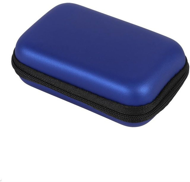 Tragbare Mini Aufbewahrungstasche mfySpace Gadget Organizer für Kopfhörer, USB-Sticks und Datenkabel, Dunkelblau - Bild 1