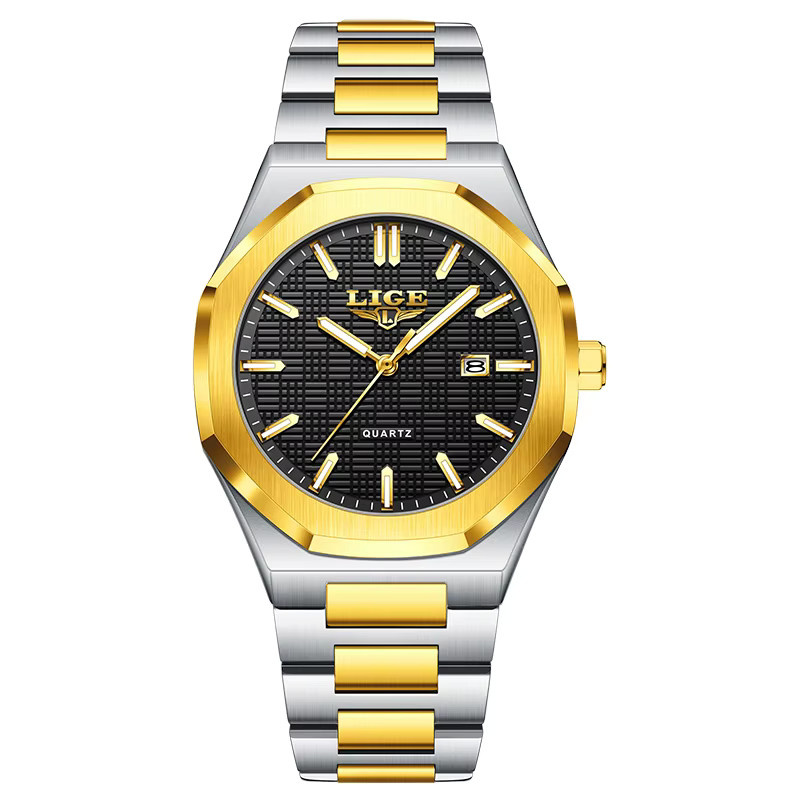LIGE Armbanduhr Chronograph, Quarz, Edelstahl, Herren - Bild 7