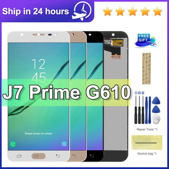 Samsung J7 Prime G610F LCD Display mit Touchscreen Ersatzbildschirm in Gold - Bild 1