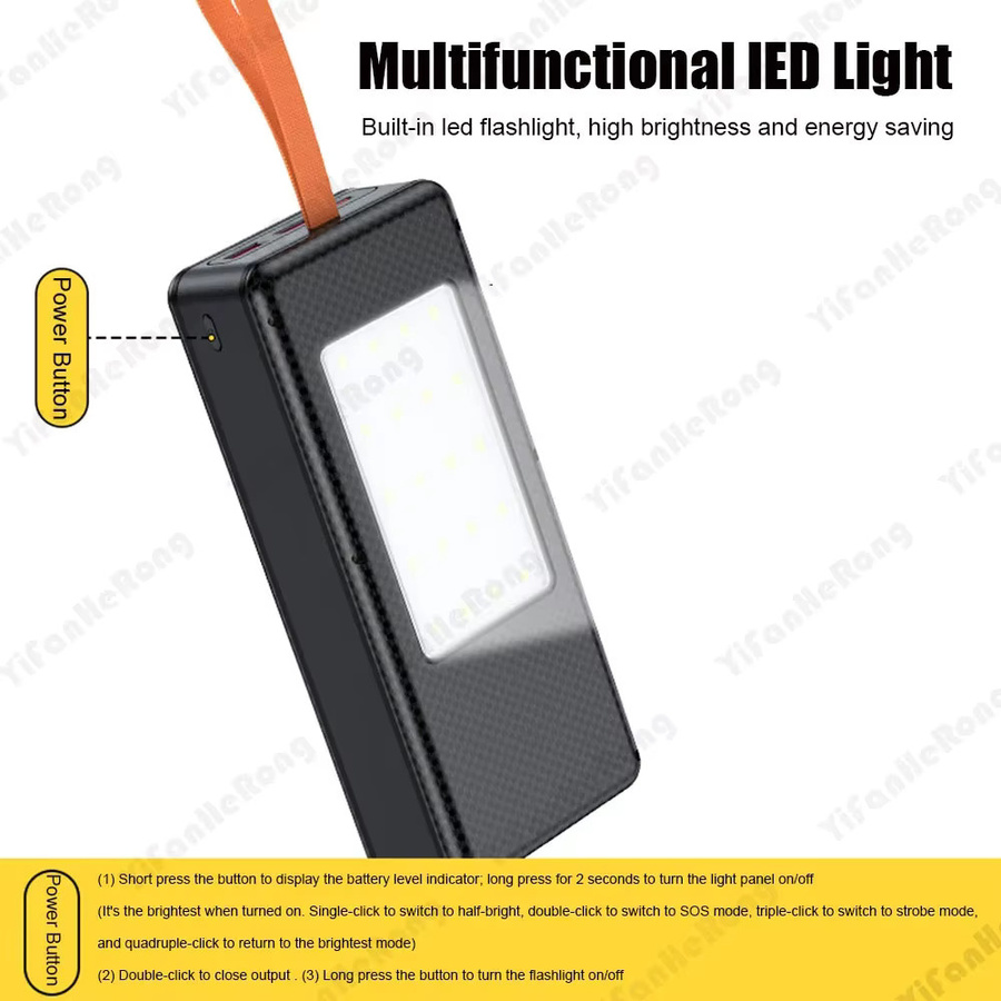 YiFanHeRong DIY Powerbank-Gehäuse für 16x 21700 Akkus mit 22,5W+15W Schnellladefunktion und LED-Anzeige, Farbe: Weiß, ohne Batterie - Bild 2