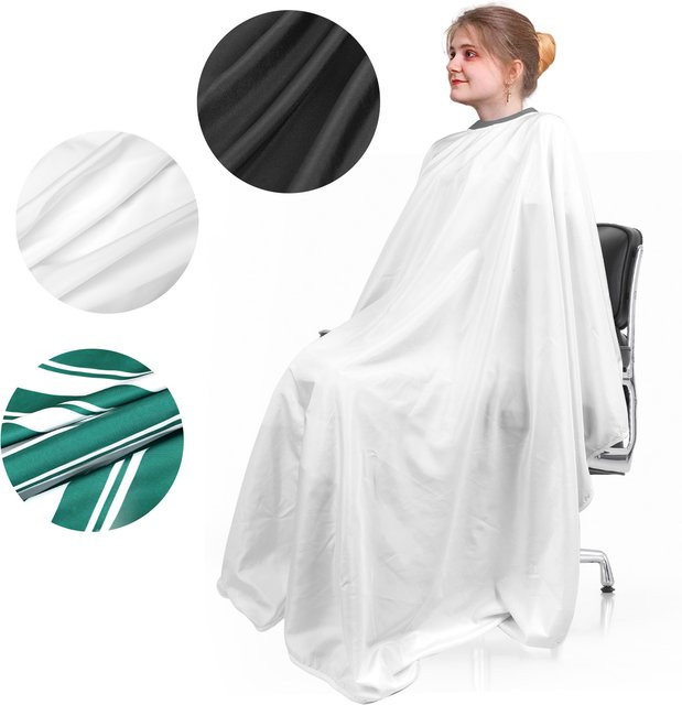 FnLune Friseurschürze, schwarz weiß, Silikon, Unisex - Bild 1