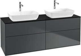 V&B Waschtischunterschrank Finion in Blau matt lackiert, B/T: 160 x 50,1 cm - Bild 1