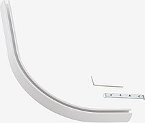 Jotex KURVAN Winkelelement für Decken Schiene aus Aluminium in Weiß - Bild 1