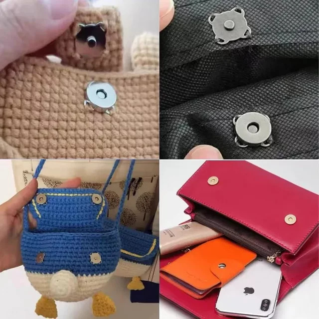 Magnetische Druckknöpfe aus Metall mit Pflaumenblüten-Design in Silber zum Aufnähen für Kleidung und DIY-Projekte - Bild 1