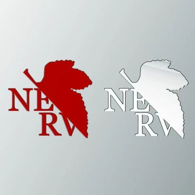 Bandai Neon Genesis Evangelion Anime Metall Aufkleber in Rot, wasserdicht und ultra dünn - Bild 1