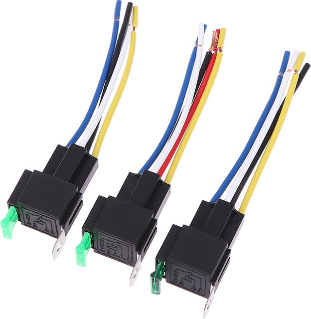 Autorelais mit Sicherung 30A 12V/24V SPDT NO/NC Umschaltrelais Schwarz - Bild 1