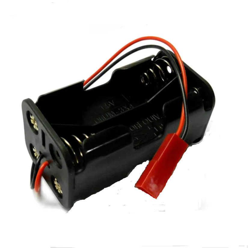 RC-Auto Empfänger Batteriehalter Gehäuse Box in Schwarz mit 4 x AA Batteriefach und JST 3-Pin Stecker kompatibel mit JR Futaba - Bild 3