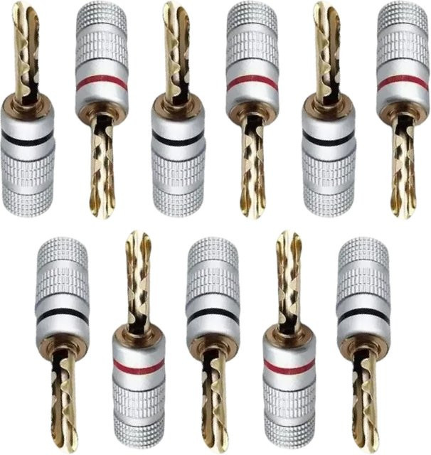 Vergoldete Bananenstecker aus reinem Kupfer, 4 mm für Audio und Verstärker, Farbe: Gold - Bild 1
