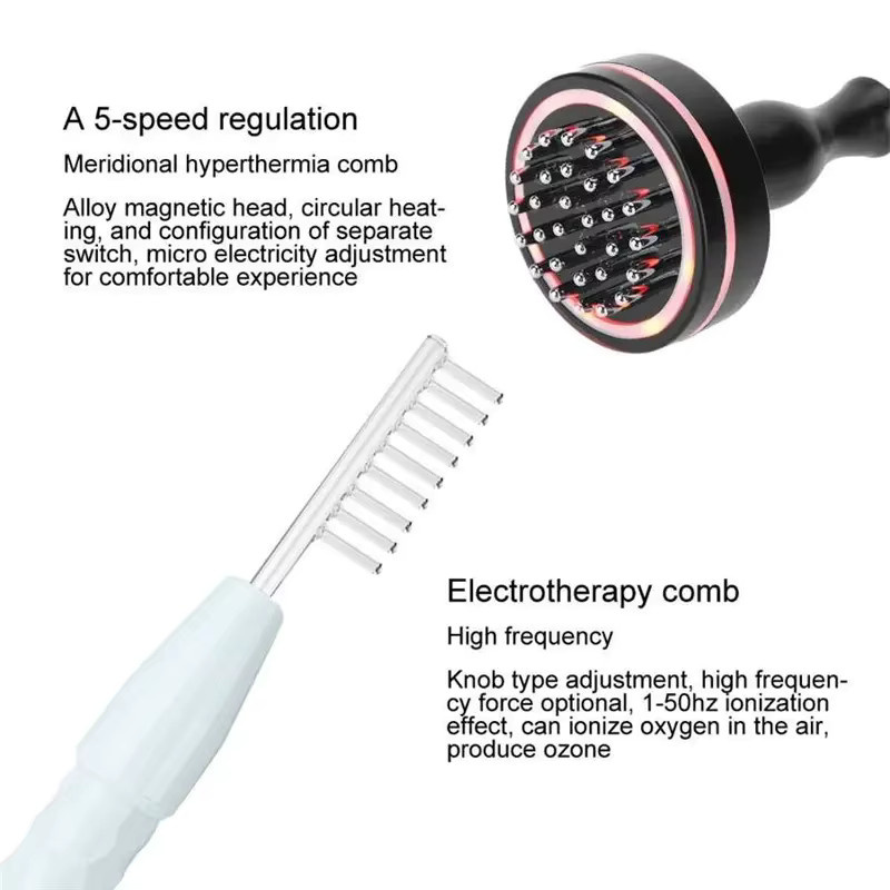 5-in-1 Mikrostrom-Kopfhautanalysator zur Behandlung von Haarausfall, weiß - Bild 3