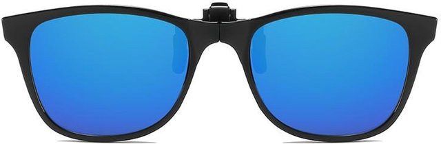 SNQP Sonnenbrillen-Aufsätze, square, Unisex, Vollrand, blau, Kunststoff - Bild 1