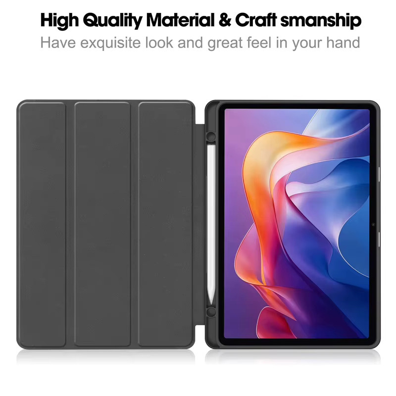 Xiaomi Redmi Pad 2 11 Zoll Smart Cover mit Stifthalter und Magnetfunktion, Schwarz - Bild 3