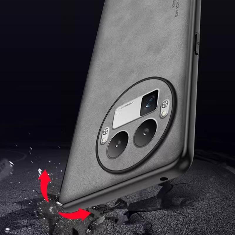 Skinsheep Lederhülle für Realme GT8 Pro mit Kameraschutz und stoßfestem Silikonstoßfänger in Matt-Optik - Bild 2
