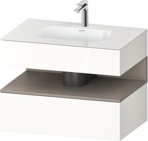 Duravit Einbauwaschtisch-Möbel-Set Qatego in Weiß, B/T/H: 80 x 55 x 60 cm - Bild 1