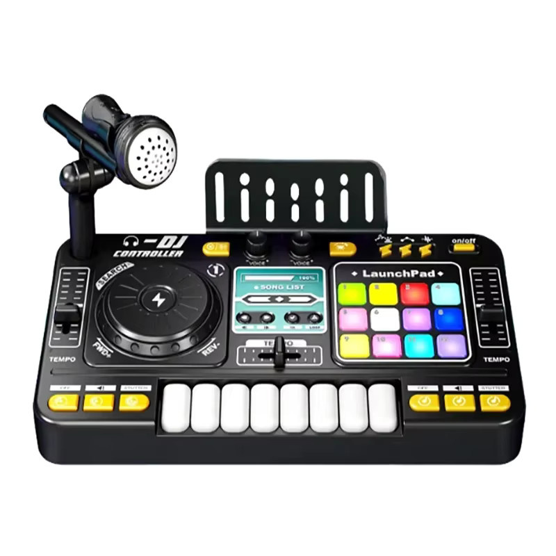 CONUSEA Kinder-DJ-Mixer-Controller-Spielzeug, Musikinstrument, mit Mikrofon, elektronische Klaviertastatur - Bild 7