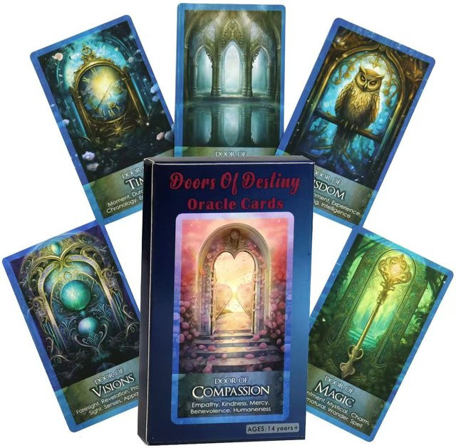 Destiny Doors of Destiny Oracle Deck, 32-Karten-Tarot-inspiriertes Oracle-Set, ab 14 Jahren - Bild 1