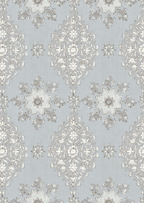 Lewis & Wood Tapete Pashmina Meissen in Grau mit floralem und orientalischem Design - Bild 2