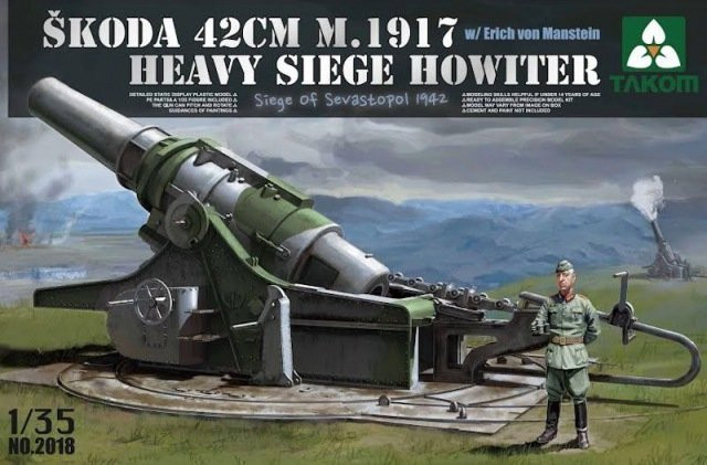 Takom Skoda 42cm M.1917 Heavy Siege Howitzer, Modell, 1:35, Grün - Bild 1