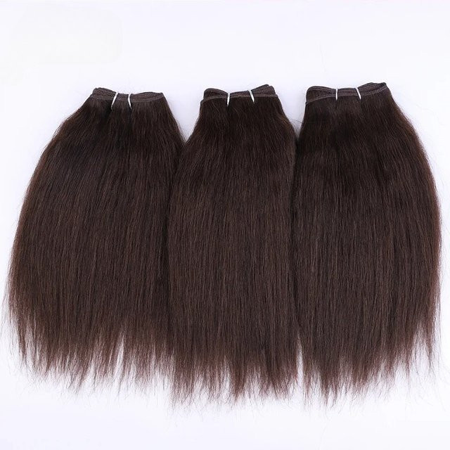 Debut Yaki Straight Remy Hair Bundles, Schwarz und Braun, 3-teilig - Bild 1