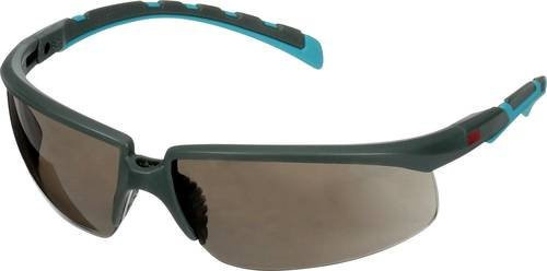 3M Schutzbrille S2002SGAF-BGR-EU mit grauer Scheibe und grau/türkisem Bügel nach EN 166 und EN 172 - Bild 1