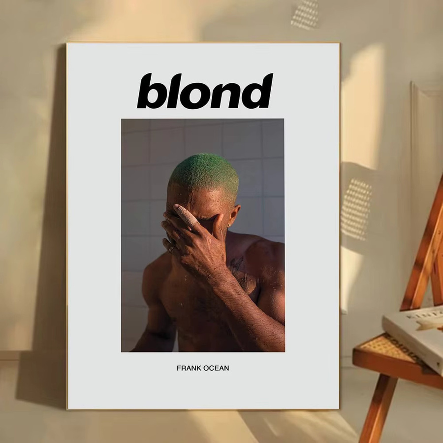 A-Frank Ozean Blonde Poster Selbstklebender Wasserdichter Wandaufkleber aus Papier für Kaffeehäuser und Wohnräume - Bild 3