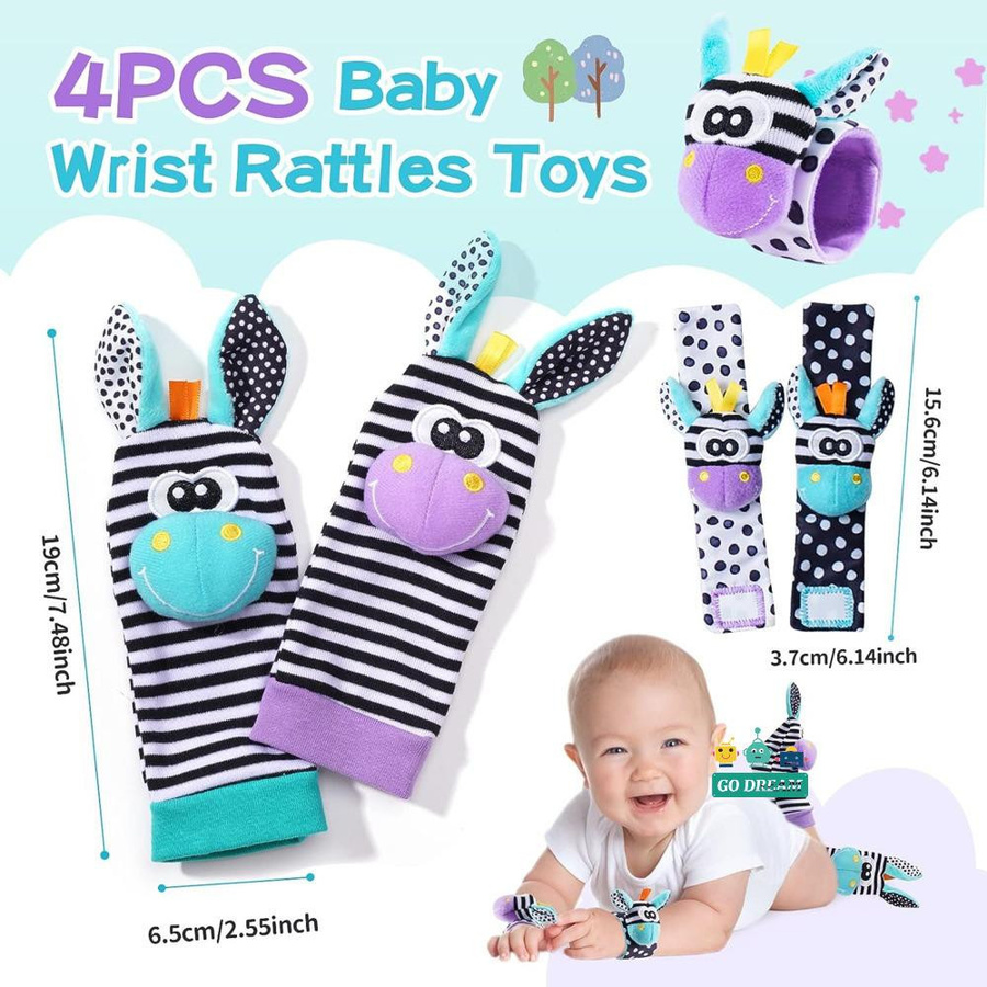 Kidsly Handgelenk Rassel Socken, Lernspielzeug, ab 0 Jahre, Unisex - Bild 2