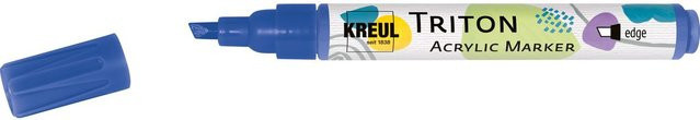KREUL Triton Acrylic Marker edge Acrylmarker mit Keilspitze in Ultramarinblau - Bild 1