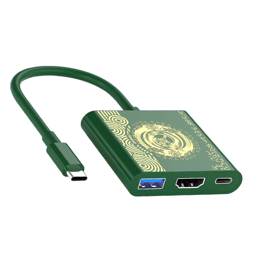 Gopala PD100W Spiele-Dockingstation für Switch/OLED mit 4K UHD HDTV, USB-C zu USB 3.0 Hub für Steam Deck, Handy, iPad und Laptop, Farbe: Grün - Bild 4