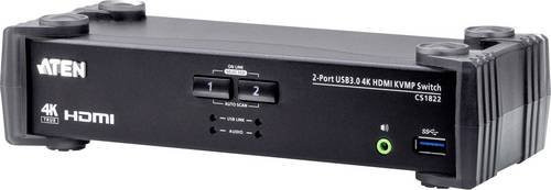 ATEN CS1822 KVMP Switch KVM-Audio-USB-Umschalter mit HDMI und USB-C in Schwarz für 4K UHD - Bild 2