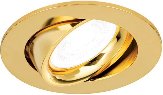 Orion Leuchten Einbaustrahler aus Aluminium in Gold, rund, GU10, Durchmesser: 9 cm - Bild 1