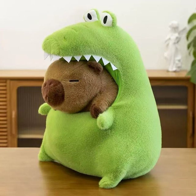 Yiran Health & Beauty Capybara Plüschtier, 30cm, Grün - Bild 1