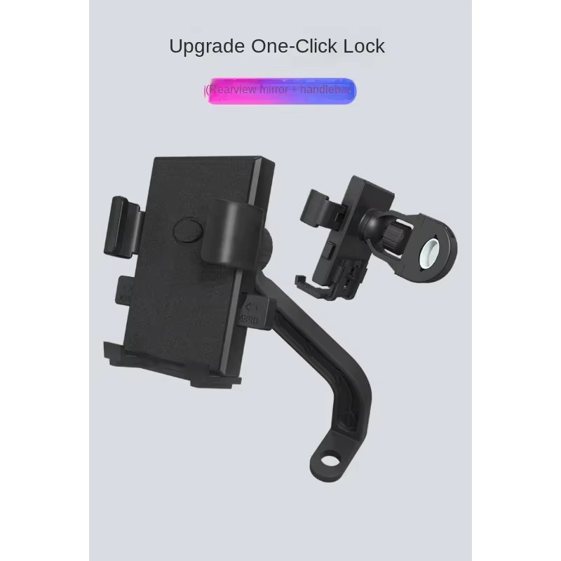Stoßfester universeller Handyhalter für Motorrad, Auto und Fahrrad in Schwarz - Bild 4