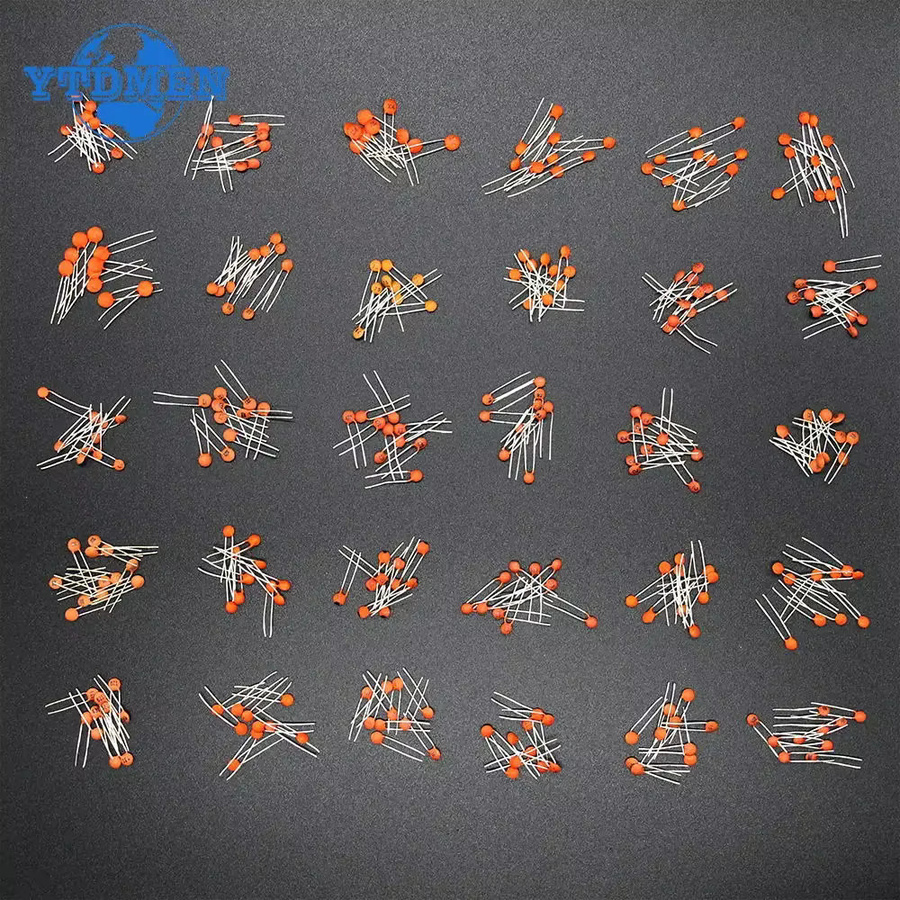 YTDMEN Keramikkondensator-Set in Orange, 300-teilig mit 2PF-0,1 UF, 30 verschiedene Werte à 10 Stück - Bild 3