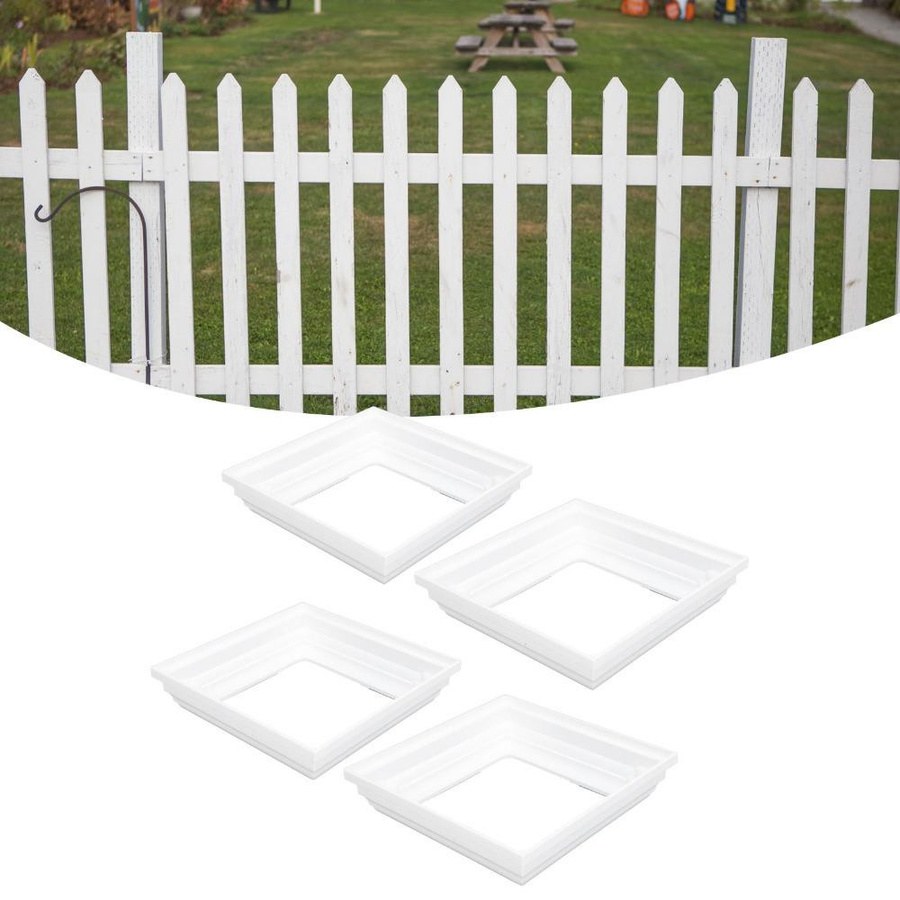 Jianshen Pfostenabdeckung aus PVC in Weiß, 4er-Set, quadratisch, B/B/B: 10 x 10 x 10 cm - Bild 3