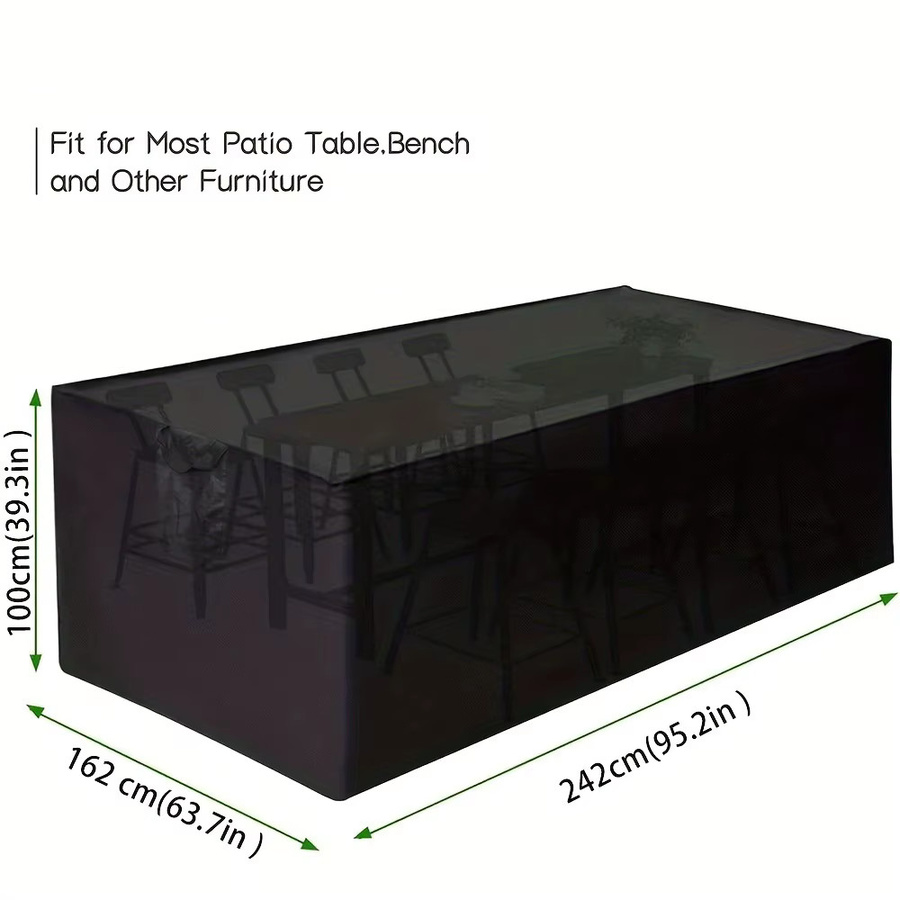 Wasserdichte Outdoor-Sofabezug für Terrassenmöbel in Schwarz - Bild 1