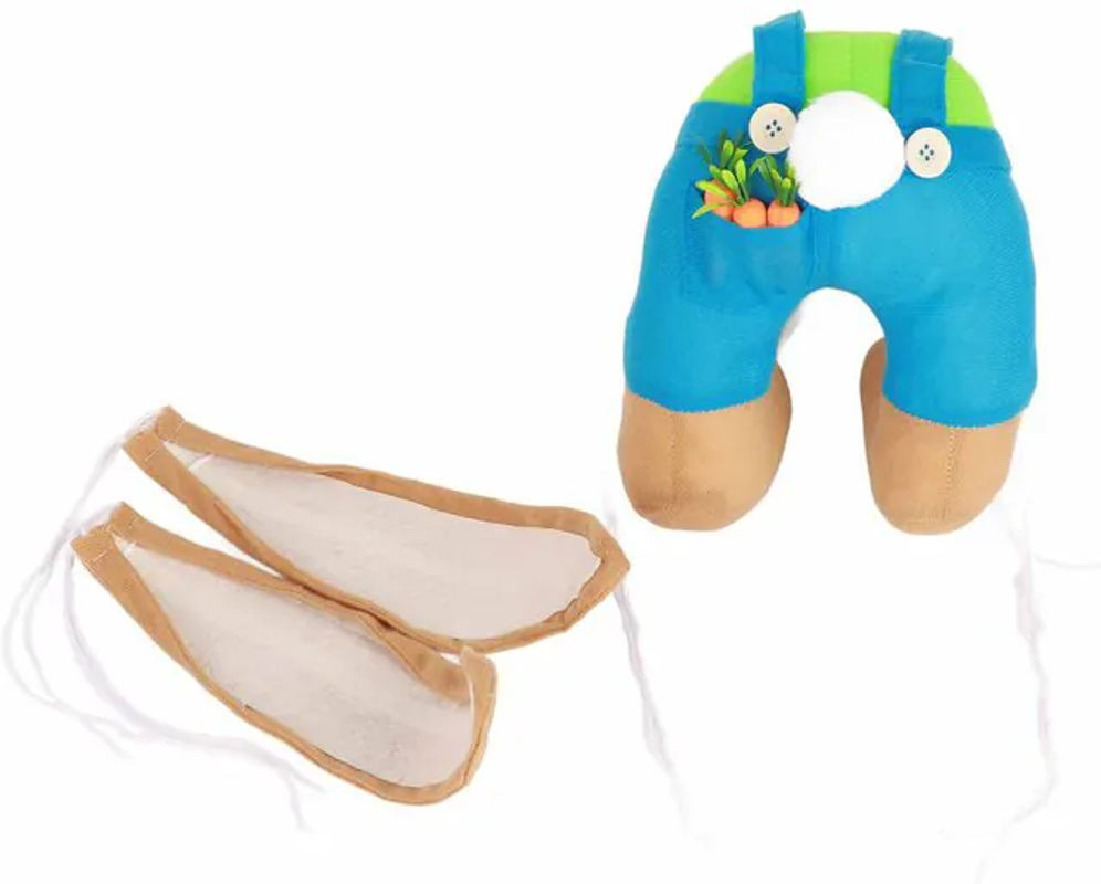 TOMTOP JMS Osterhasenkranz in Cartoon-Hasenform als mehrfarbige Oster-Türdekoration für Frühling und Ostern - Bild 1