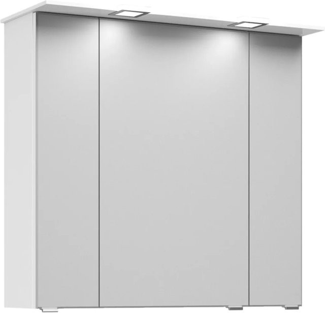 Pelipal Spiegelschrank Trentino Weiß Glänzend mit Soft-Close-Türen und Regalen, Breite: 75 cm - Bild 1