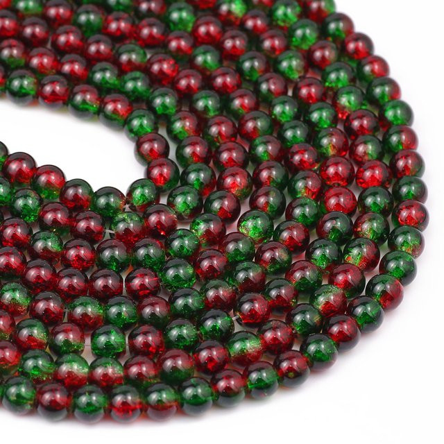 JHNBY Glasperlen, Blumenmuster, 8 mm, Bunt, Unisex - Bild 1
