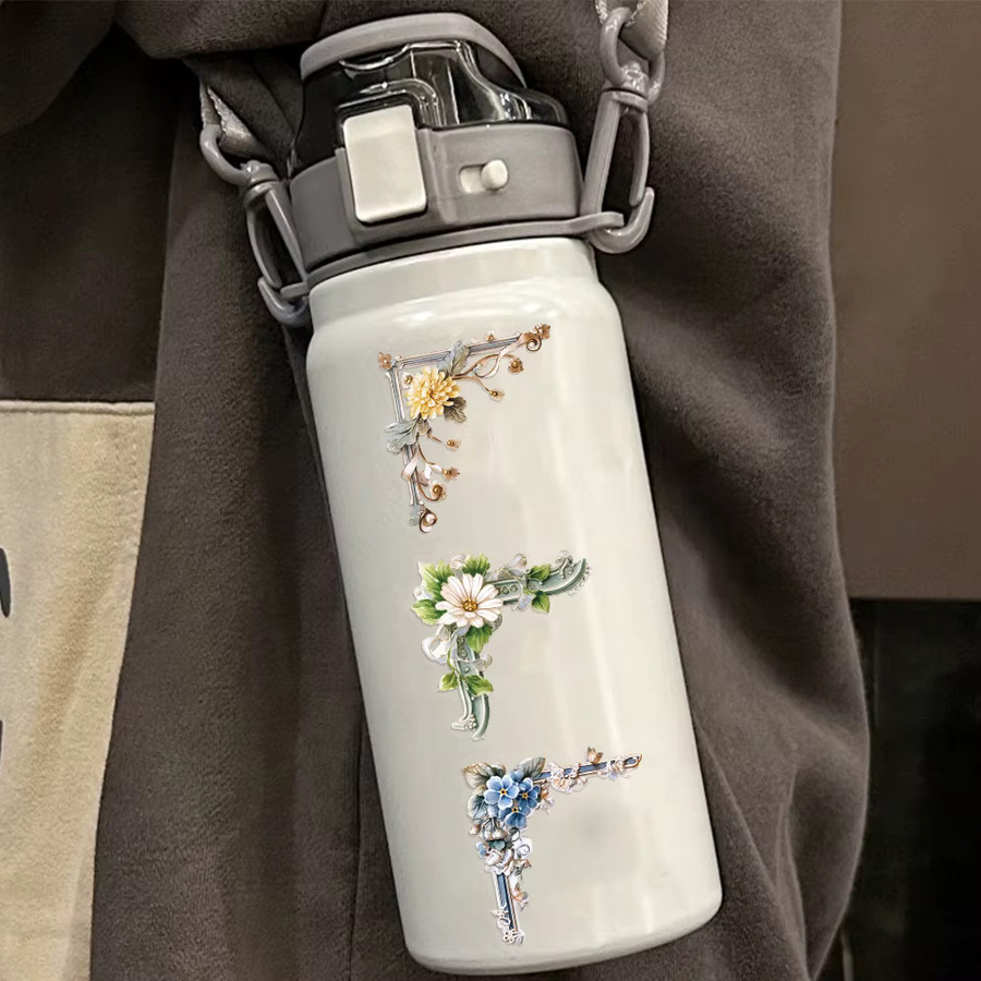 50 Stück Kreative Blumen Foto Rahmen PET Aufkleber Multicolour für Graffiti Dekoration von Gepäck, Lautsprechern, Skateboards und Tassen - Bild 3