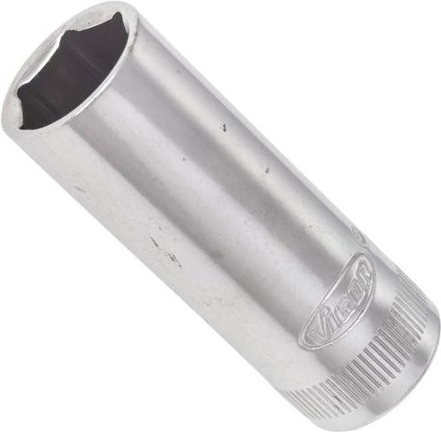 Vigour Steckschlüsseleinsatz V2701N mit 1/4 Zoll Innenvierkant und 13 mm Außensechskant-Profil in Silber, Gesamtlänge: 50 mm - Bild 1