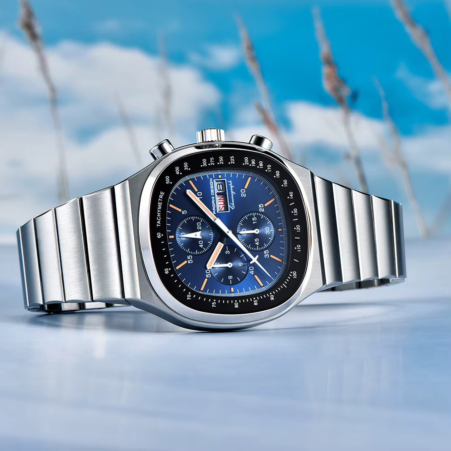 PAGANI DESIGN Chronograph, Quarz, Edelstahl, Blau, Herren - Bild 3