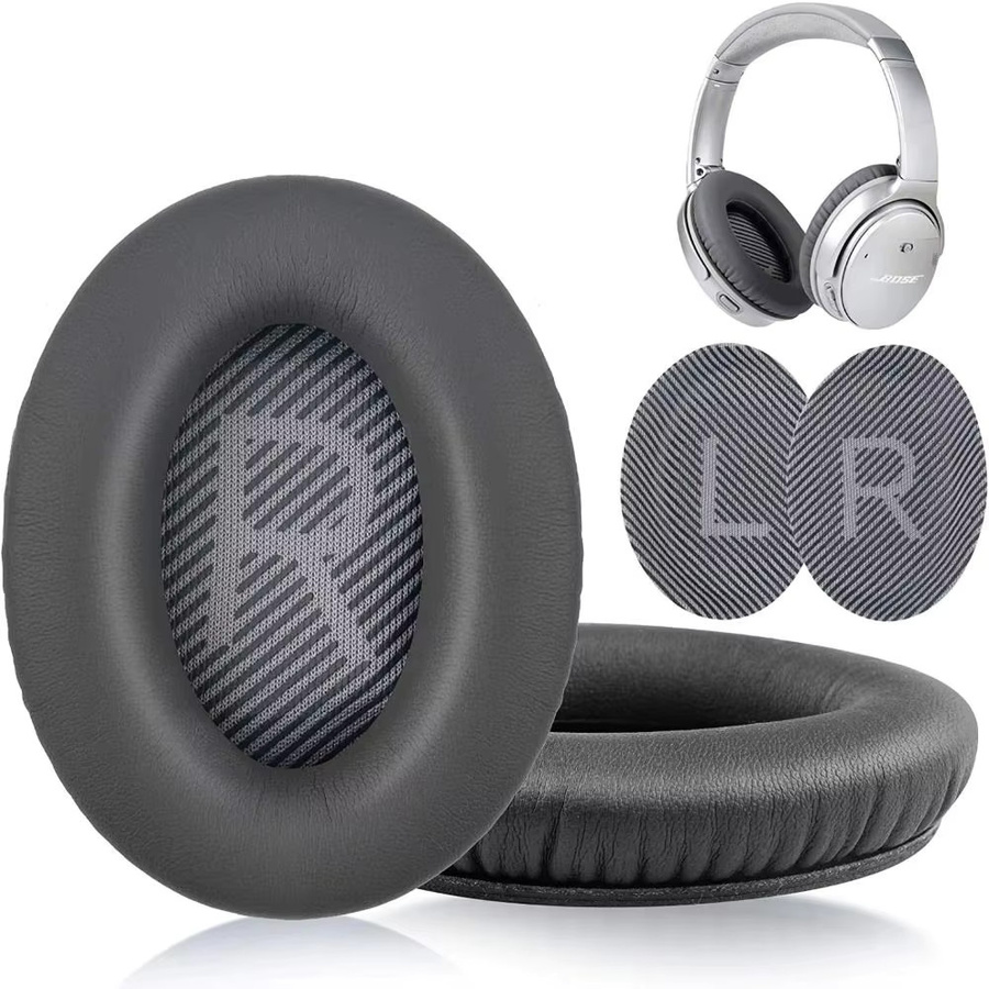 2er-Set Ersatz Ohrpolster aus Memory Foam für Bose QuietComfort QC35 und QC35 II in Schwarz - Bild 3