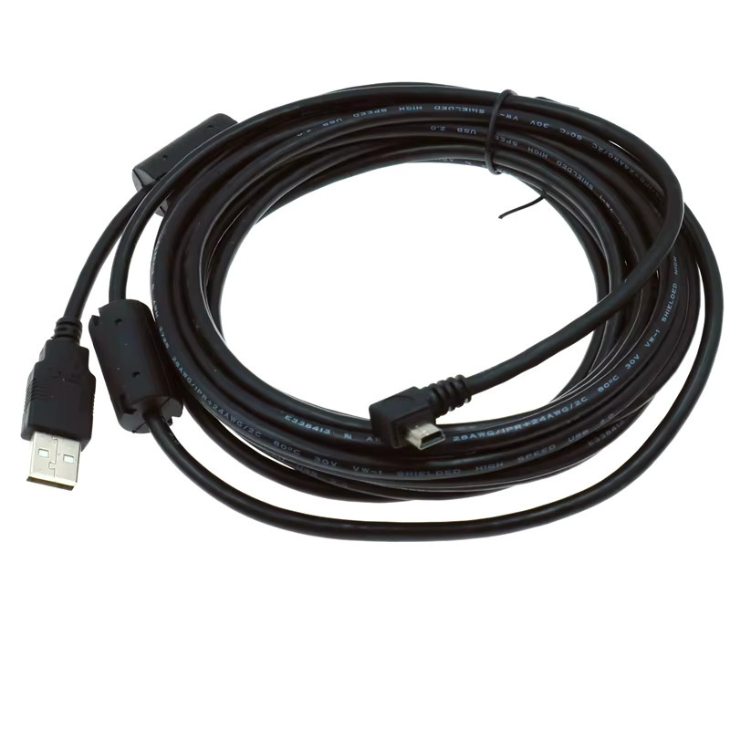 AXONUS USB 2.0 auf Mini-USB-B Datenkabel, 5-polig, abgewinkelt, Schwarz - Bild 2