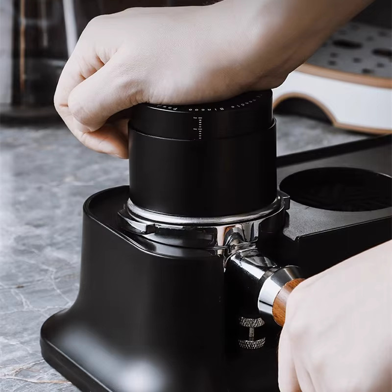JUSTINLAU Edelstahl Kaffee Distributor Tamper mit Nadeln für Espresso Leveler Werkzeug in Silber und Schwarz - Bild 4