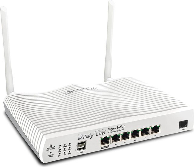 Draytek Vigor 2865ax WLAN-Router WiFi 6 Dual-Band Gigabit Ethernet DSL in Weiß - Bild 1