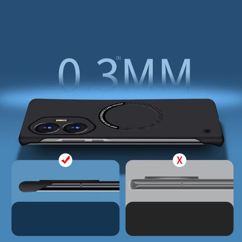 MagSafe kompatible magnetische Schutzhülle aus hartem PC für Honor 300 200 100 90 70 50 Ultra X60 Pro Magic 6 5 4 3 7 Pro in Blau oder Schwarz - Bild 1