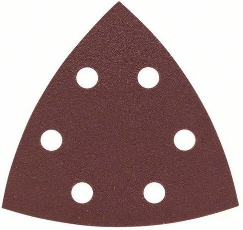 Bosch Deltaschleifpapier Set für Holz und Metall, Körnung 120, gelocht, B/B: 9,3 x 9,3 cm, 25 Stück, braun - Bild 1