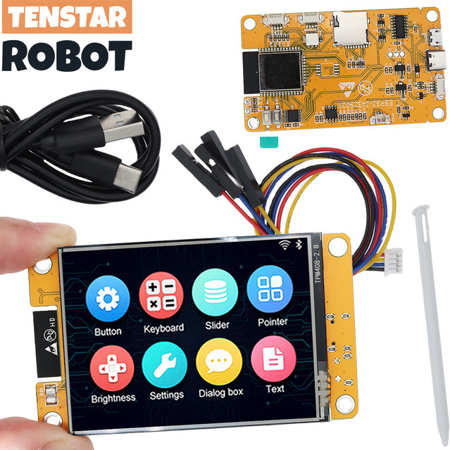 TENSTAR ROBOT ESP32 LVGL Entwicklungsboard mit 2,8 Zoll Smart Display TFT Modul und Touch, WiFi & Bluetooth, Multicolor - Bild 1